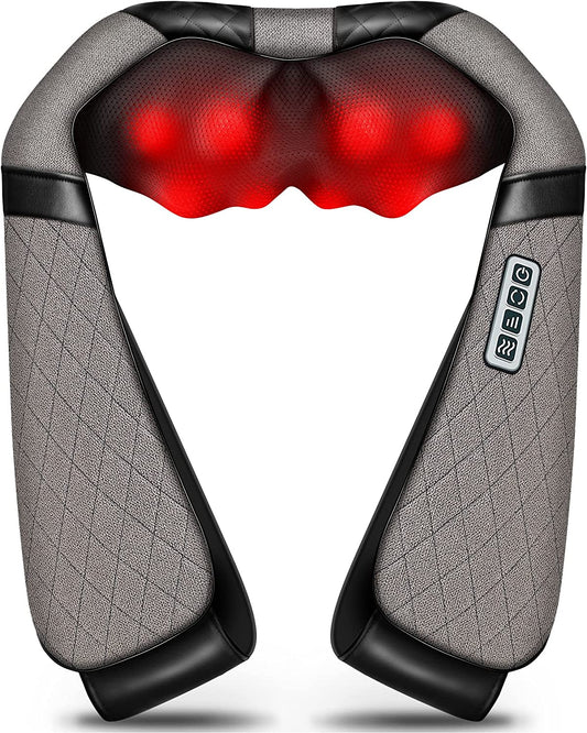 "Ultimate Shiatsu Neck and Back Massager with Heat - Relieve Pain and Relax Anywhere!"